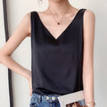 Lily | Women's Classic Relaxed Fit Draped Satin Tanks™ – Eleganter Komfort für jeden Tag
