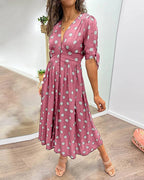 Polka Dot Midi Dress With Flattering A Line Fit for Women™ – Zeitlose Eleganz für jeden Anlass