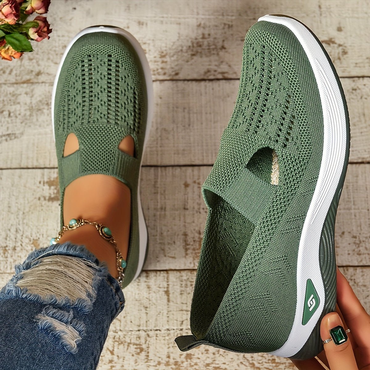 Orthopädische Slip-On Schuhe für Damen mit atmungsaktivem Mesh und gepolsterter Sohle™ – Müheloser Komfort für den ganzen Tag