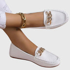 Women's Loafers with Diamond Buckle and Flat Wedge Sole™ – Eleganter Komfort für den ganzen Tag