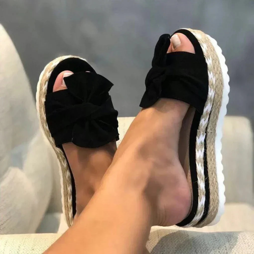 Maribel | Women's Orthopedic Bow Platform Slides™ – Eleganz und Komfort vereint