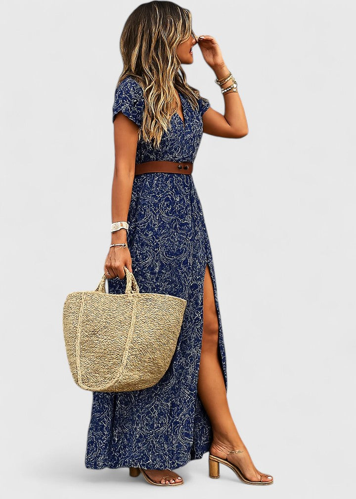 Spring Paisley Maxi Dress For Women™ – Fließende Eleganz für entspannte Frühlingstage