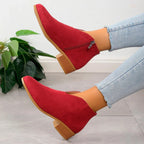Damen Leoparden Stiefeletten mit Seitlichem Reißverschluss und Niedrigem Absatz™ – Stilvoller Komfort für jeden Tag