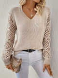 Women's V-Neck Knit Sweater Relaxed Fit Soft Warm Casual Winter Top™ – Kuschelige Wärme trifft auf zeitlose Eleganz