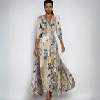 Women's Floral Maxi Dress with V Neck Wrap and Flowing Fit™ – Eleganter Boho-Style für jeden Anlass
