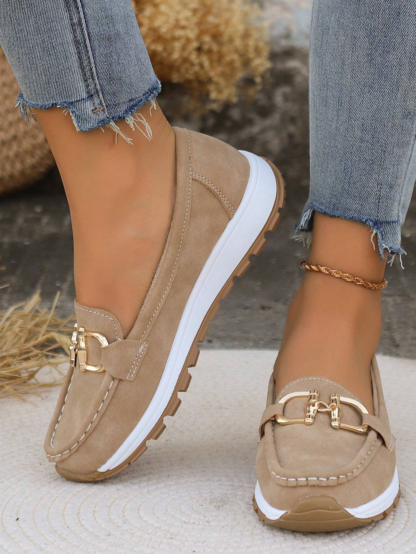 Women's Slip-On Loafers with Flat Wedge and Buckle Detail™ – Müheloser Komfort für den ganzen Tag