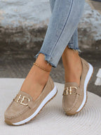 Women's Slip-On Loafers with Flat Wedge and Buckle Detail™ – Müheloser Komfort für den ganzen Tag
