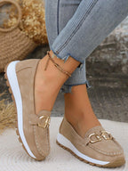 Women's Slip-On Loafers with Flat Wedge and Buckle Detail™ – Müheloser Komfort für den ganzen Tag