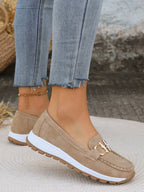 Women's Slip-On Loafers with Flat Wedge and Buckle Detail™ – Müheloser Komfort für den ganzen Tag