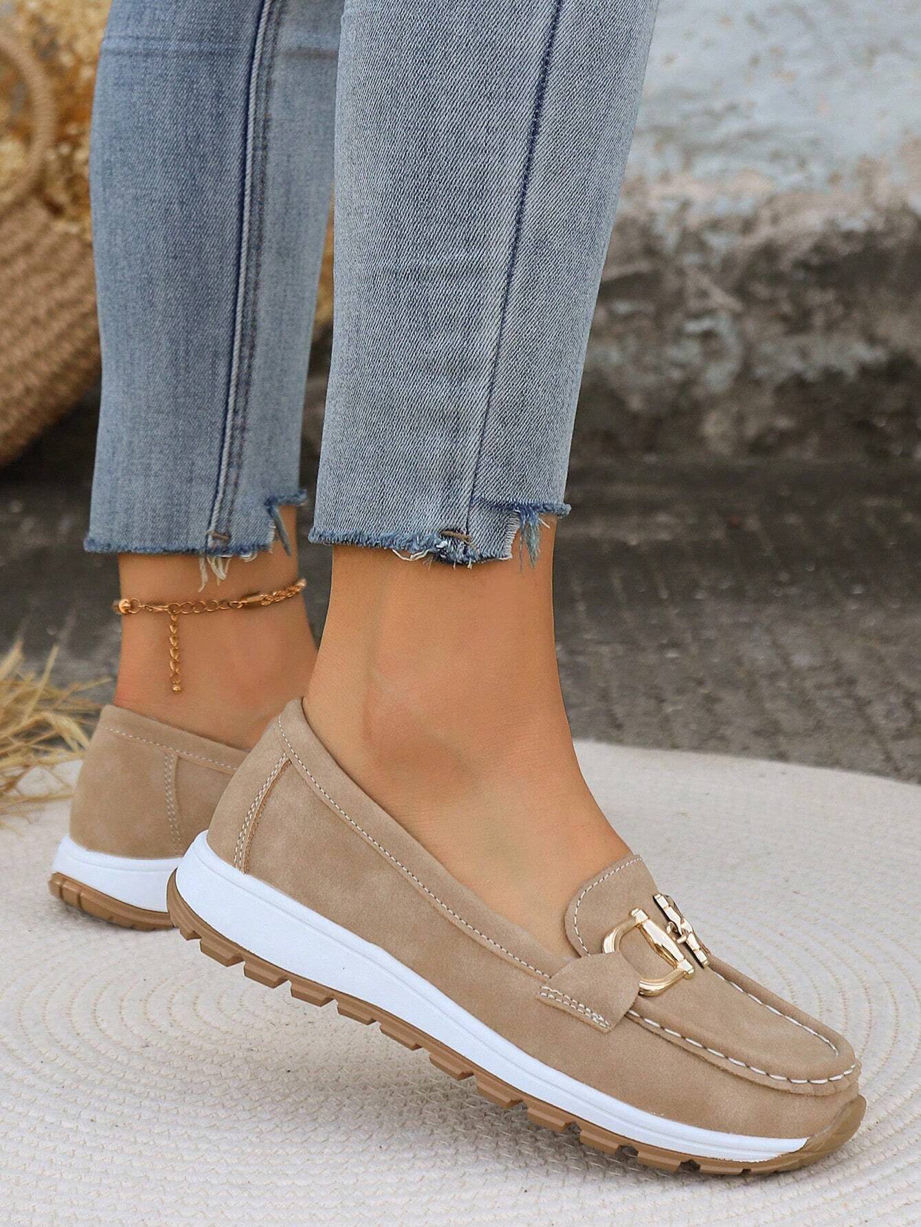 Women's Slip-On Loafers with Flat Wedge and Buckle Detail™ – Müheloser Komfort für den ganzen Tag