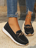 Women's Slip-On Loafers with Flat Wedge and Buckle Detail™ – Müheloser Komfort für den ganzen Tag