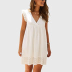 Women's V-Neck Sleeveless Mini Dress™ – Mühelose Eleganz für warme Tage
