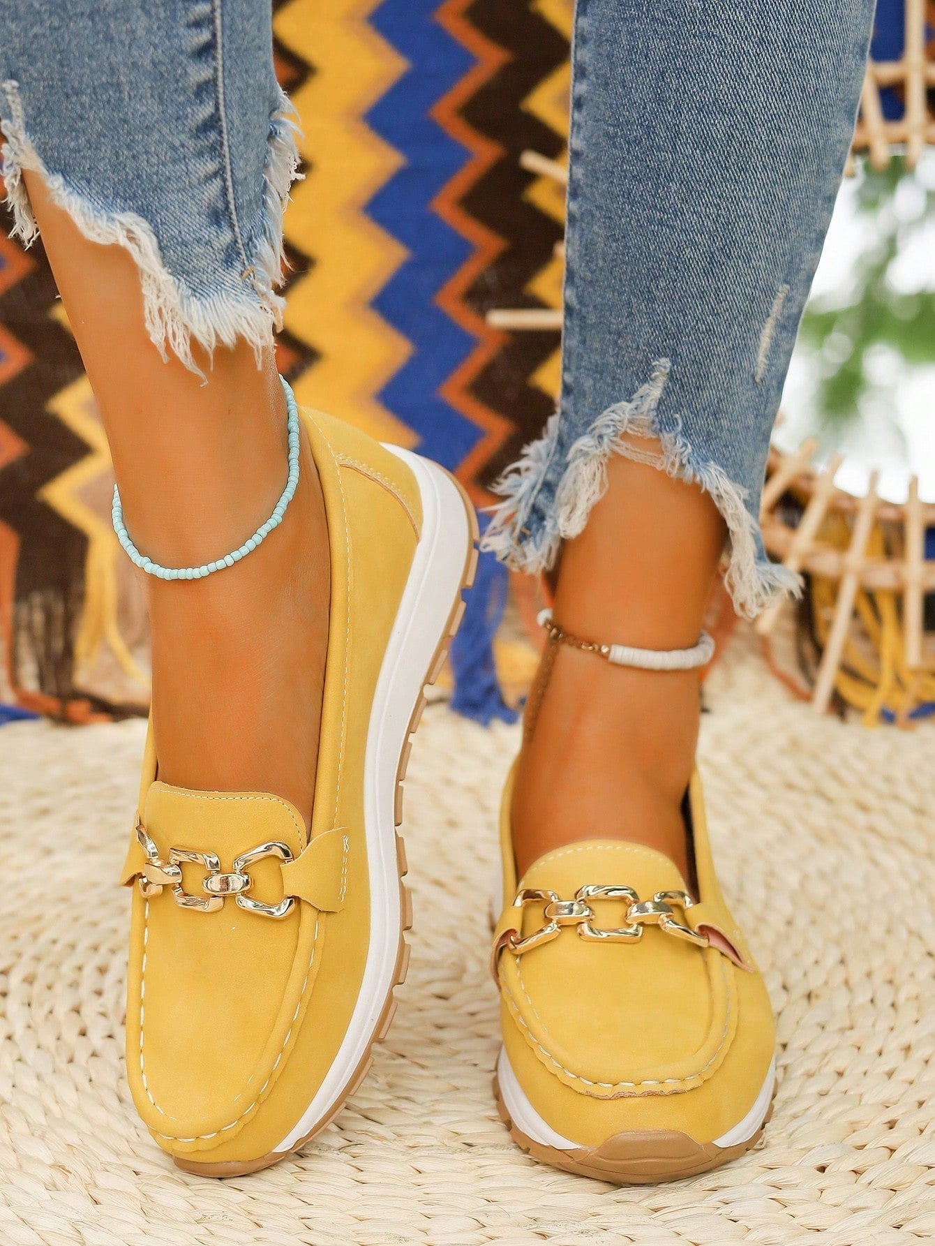 Women's Slip-On Loafers with Flat Wedge and Buckle Detail™ – Müheloser Komfort für den ganzen Tag