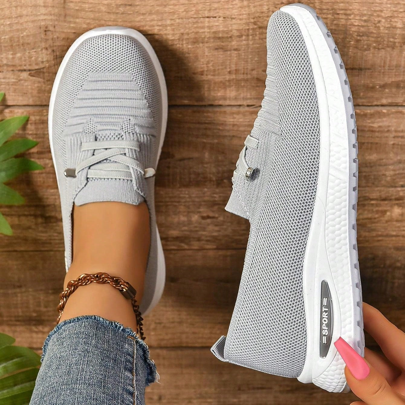 Women's Orthopedic Slip On Sneakers with Arch Support and Cushioned Sole™ – Ganztägiger Komfort für gesunde Füße
