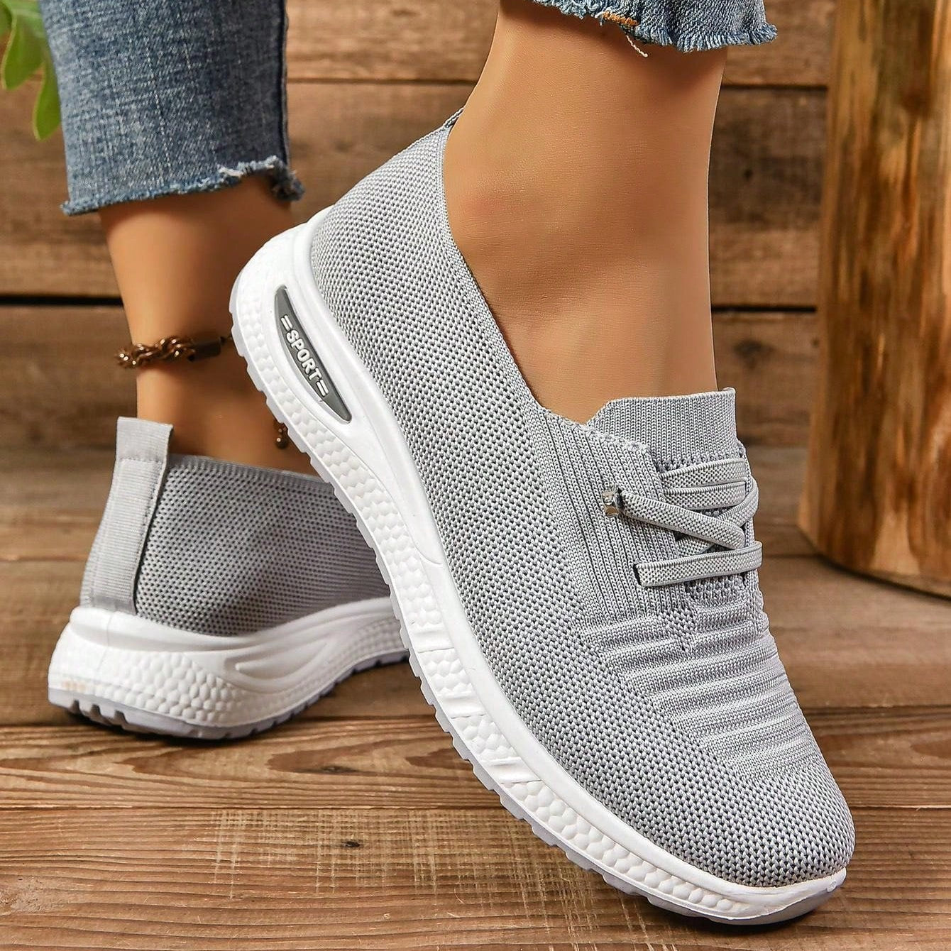Women's Orthopedic Slip On Sneakers with Arch Support and Cushioned Sole™ – Ganztägiger Komfort für gesunde Füße