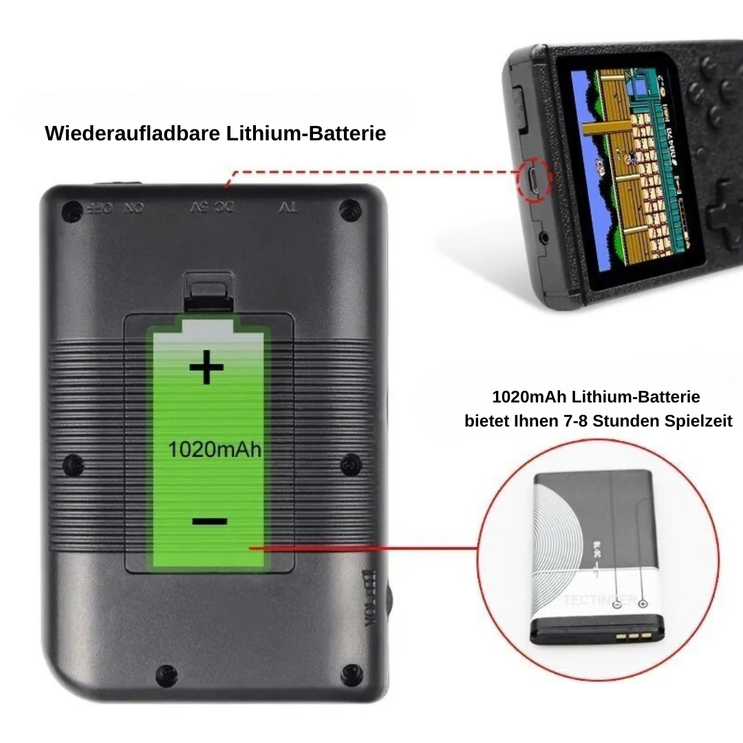 RetroGame™ – Klassische Arcade-Spiele, tragbar und kinderfreundlich für stundenlangen Spielspaß [50 % Rabatt]