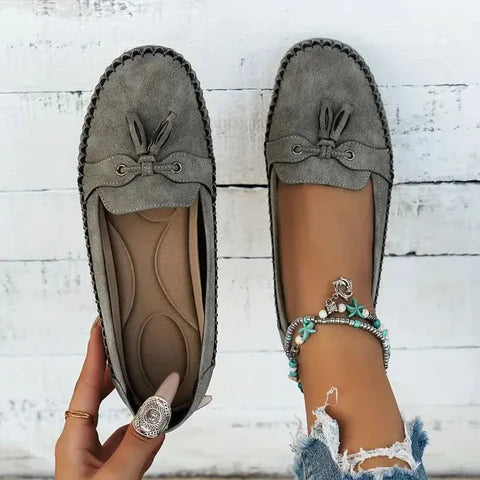 Women's Orthopedic Moccasin Loafers with Bow Detail and Cushioned Sole™ – Eleganter Komfort für den ganzen Tag