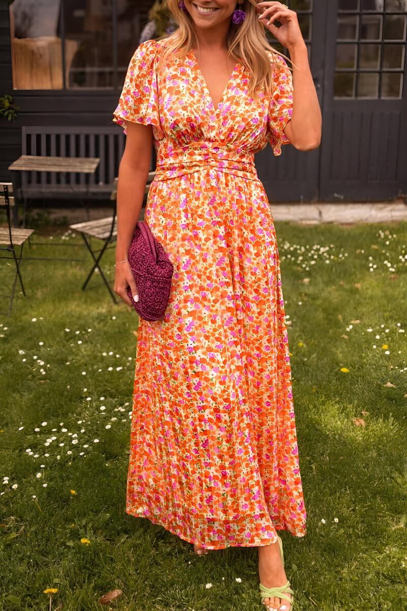 Floral Wrap Maxi Dress™ – Eleganter Wickelstil für mühelose Weiblichkeit