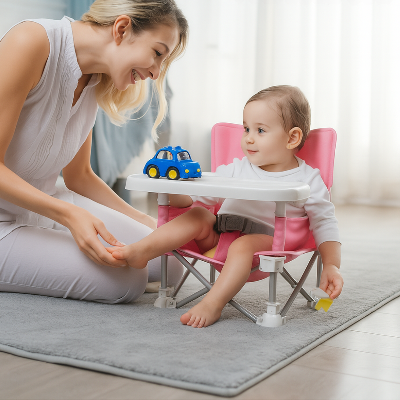 HuggleSeat™ – Tragbarer Kinderhochstuhl für komfortables und sicheres Essen überall [50% Rabatt]