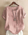 Beatrice | Women's Summer Button Detail Casual Blouse™ – Mühelose Eleganz für warme Tage