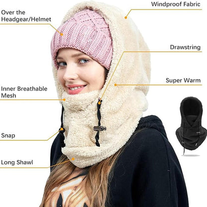 SkiMask™ – Warme Skimaske mit weicher Sherpa-Kapuze für gemütliche Wintermomente [50% Rabatt]