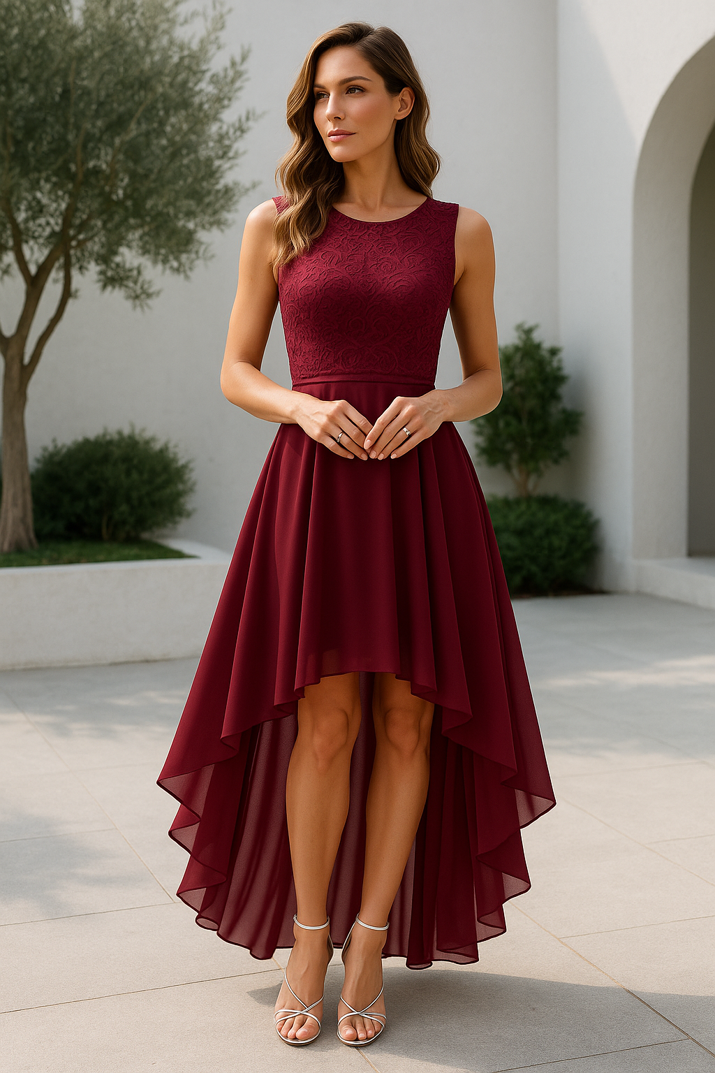 Women's Elegant High Low Sleeveless Wedding Guest Party Dress™ – Zeitlose Eleganz für besondere Anlässe