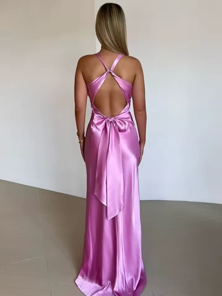 Twist-Front V-Neck Maxi Dress for Flattering Fit™ – Elegante Silhouette für jeden Anlass