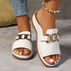 Women's Buckle Strap Comfort Sandals with Cushioned Sole™ – Mühelose Eleganz für jeden Tag