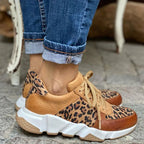 Winslow | Women's Leopard Print Lace-Up Chunky Sneakers™ – Stilvoller Komfort für den modernen Alltag