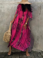 Women's Caftan Printed Flowing Relaxed Fit Summer Maxi Dress™ – Müheloser Sommerkomfort mit stilvollem Flair