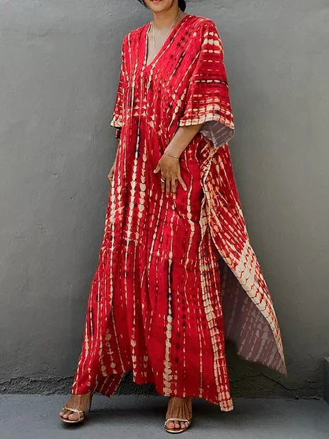 Women's Caftan Printed Flowing Relaxed Fit Summer Maxi Dress™ – Müheloser Sommerkomfort mit stilvollem Flair