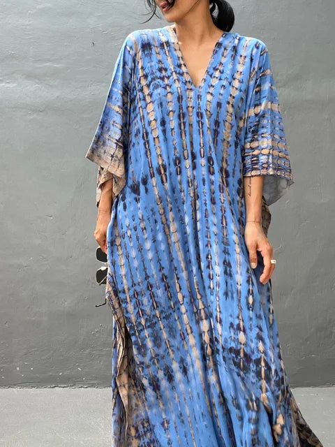 Women's Caftan Printed Flowing Relaxed Fit Summer Maxi Dress™ – Müheloser Sommerkomfort mit stilvollem Flair