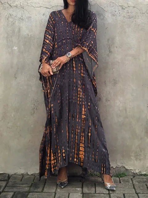 Women's Caftan Printed Flowing Relaxed Fit Summer Maxi Dress™ – Müheloser Sommerkomfort mit stilvollem Flair