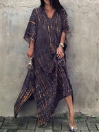 Women's Caftan Printed Flowing Relaxed Fit Summer Maxi Dress™ – Müheloser Sommerkomfort mit stilvollem Flair