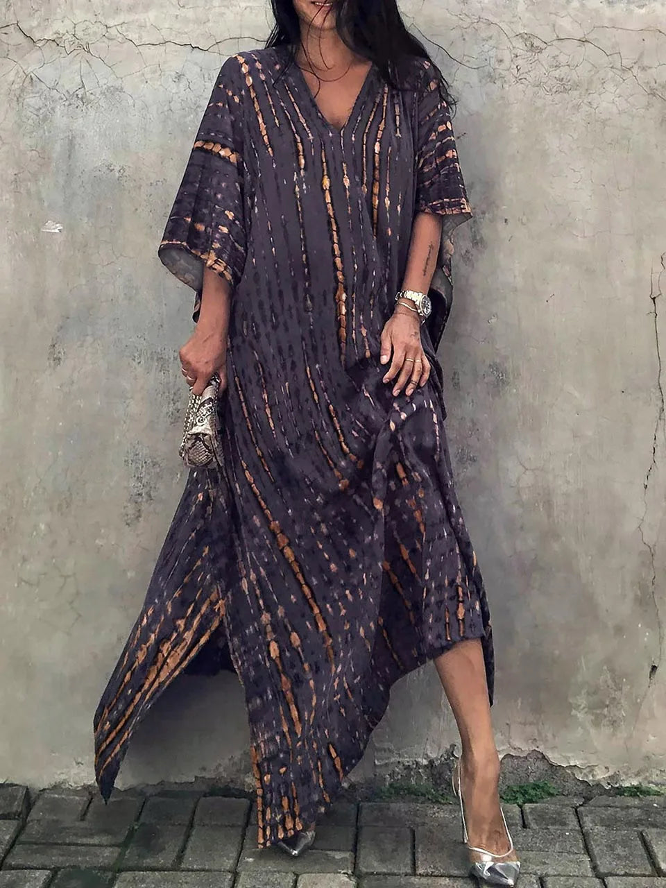 Women's Caftan Printed Flowing Relaxed Fit Summer Maxi Dress™ – Müheloser Sommerkomfort mit stilvollem Flair