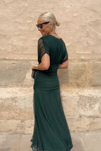 Women's Elegant Maxi Dress with V-Neck and Flowing Fit™ – Zeitlose Eleganz für jeden Anlass
