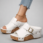 Women's Platform Sandals with Buckle Strap and Cushioned Footbed™ – Komfort trifft auf stilvolle Eleganz