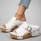 Women's Platform Sandals with Buckle Strap and Cushioned Footbed™ – Komfort trifft auf stilvolle Eleganz