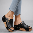 Women's Platform Sandals with Buckle Strap and Cushioned Footbed™ – Komfort trifft auf stilvolle Eleganz