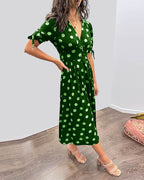 Polka Dot Midi Dress With Flattering A Line Fit for Women™ – Zeitlose Eleganz für jeden Anlass