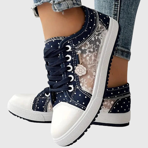 Women's Orthopedic Lace-Up Sneakers with Arch Support and Cushioned Sole™ – Ganztägiger Komfort für aktive Frauen
