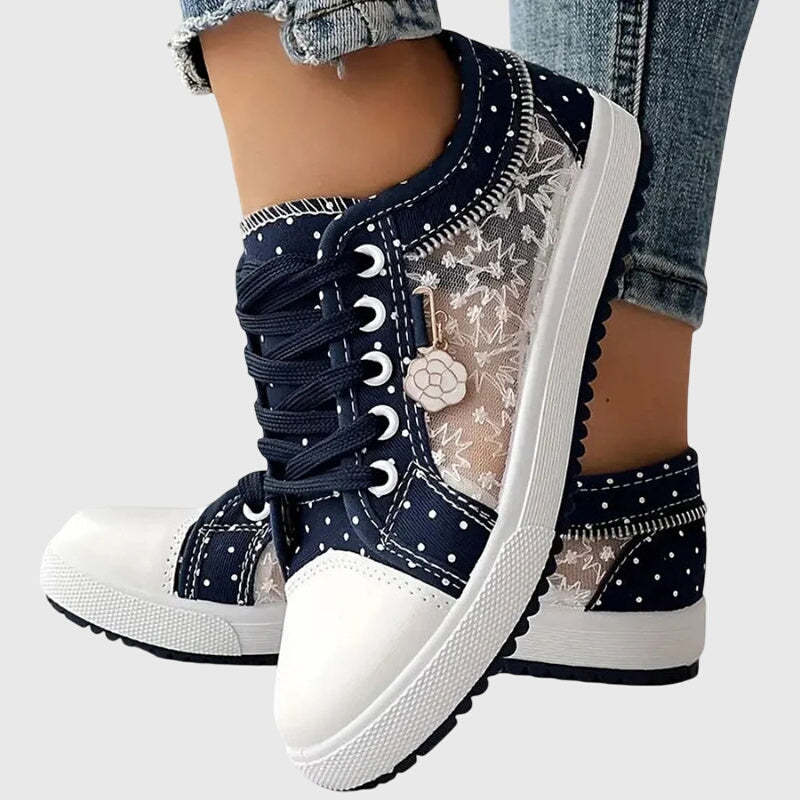 Women's Orthopedic Lace-Up Sneakers with Arch Support and Cushioned Sole™ – Ganztägiger Komfort für aktive Frauen