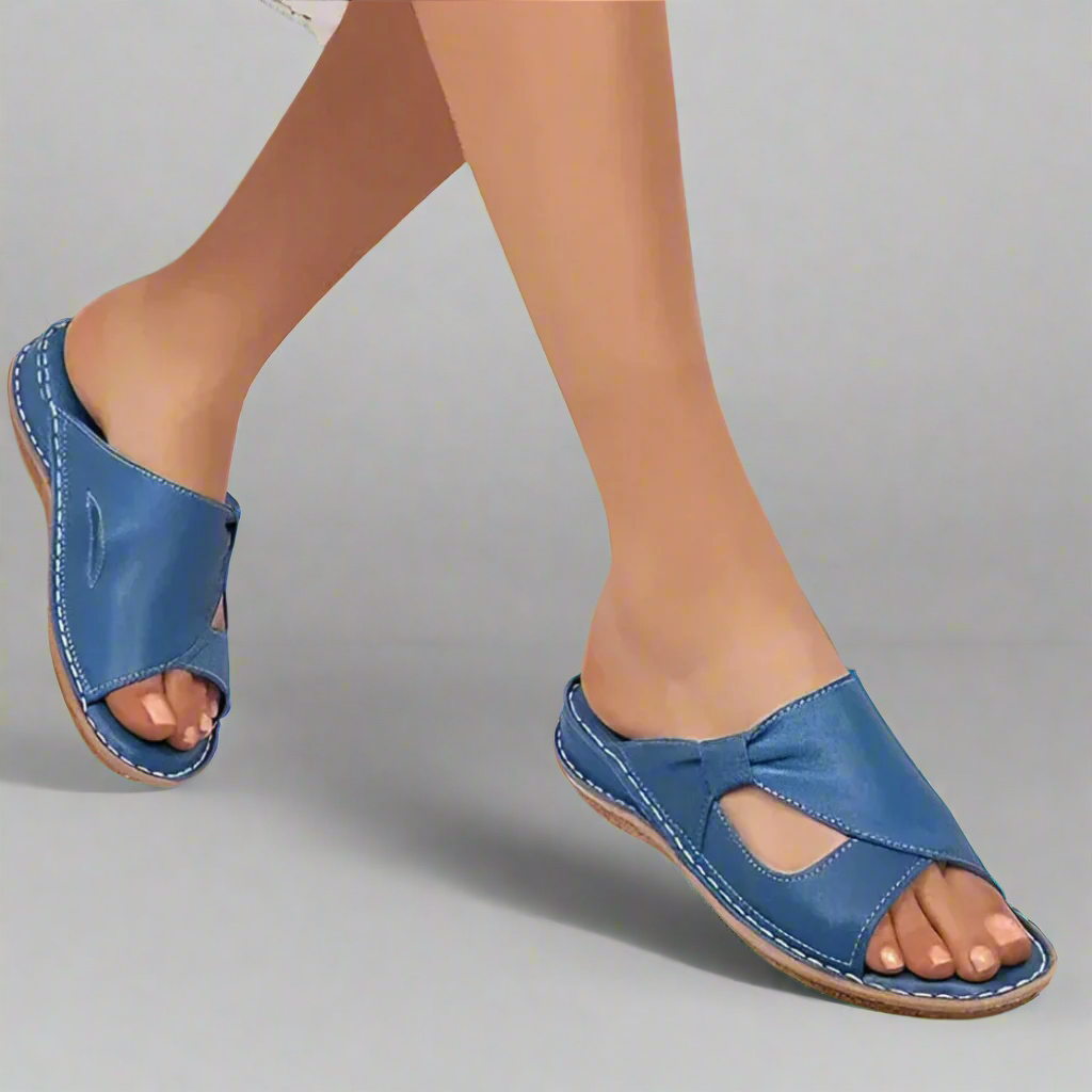 Elara | Women's Supportive Open-Toe Slide Sandals™ – Müheloser Komfort für den ganzen Tag