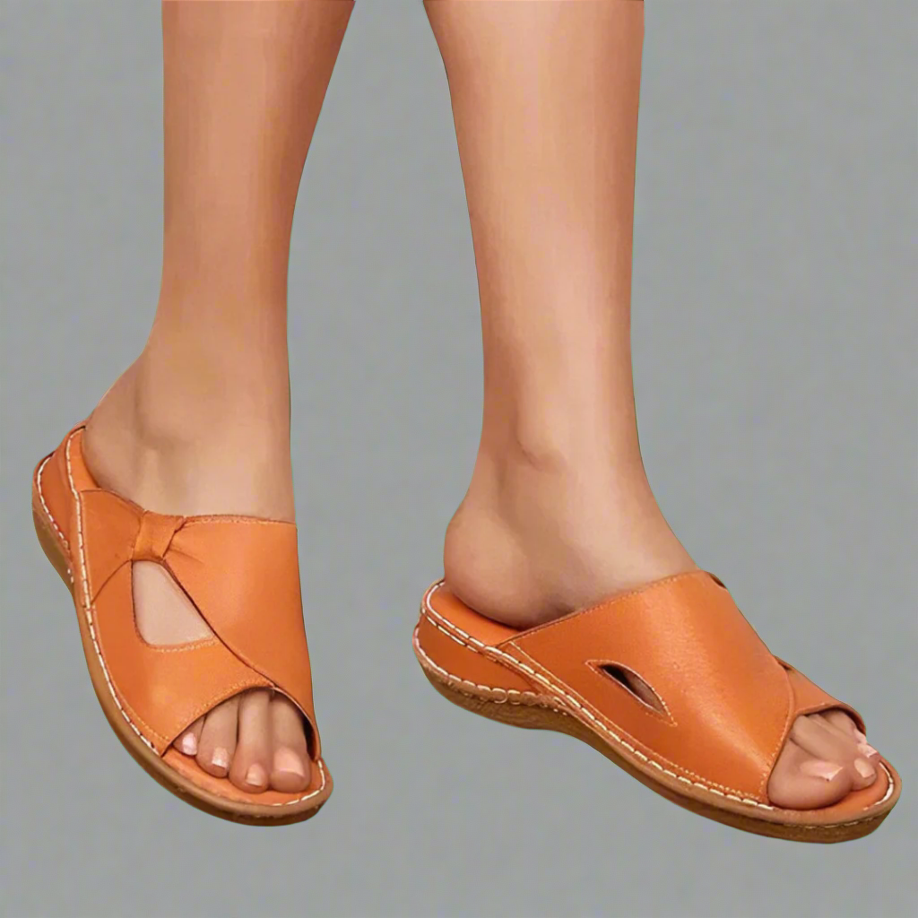 Elara | Women's Supportive Open-Toe Slide Sandals™ – Müheloser Komfort für den ganzen Tag