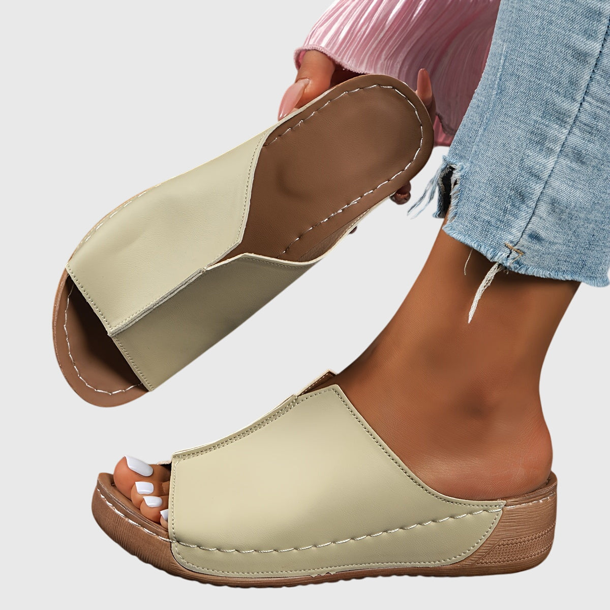 Women's Orthopedic Slide Sandals With Open Toe™ – Für ganztägigen Komfort und orthopädische Unterstützung
