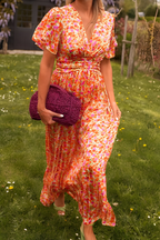 Floral Wrap Maxi Dress™ – Eleganter Wickelstil für mühelose Weiblichkeit