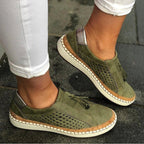 Damen Orthopädische Slip-On Sneakers mit atmungsaktivem Strick und Fußgewölbestütze™ – Ganztägiger Komfort für aktive Frauen