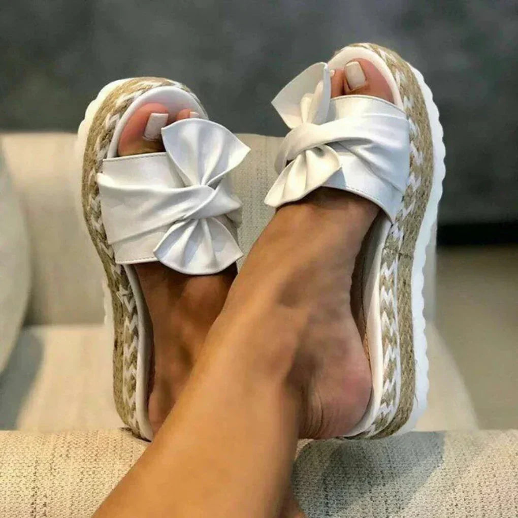 Maribel | Women's Orthopedic Bow Platform Slides™ – Eleganz und Komfort vereint