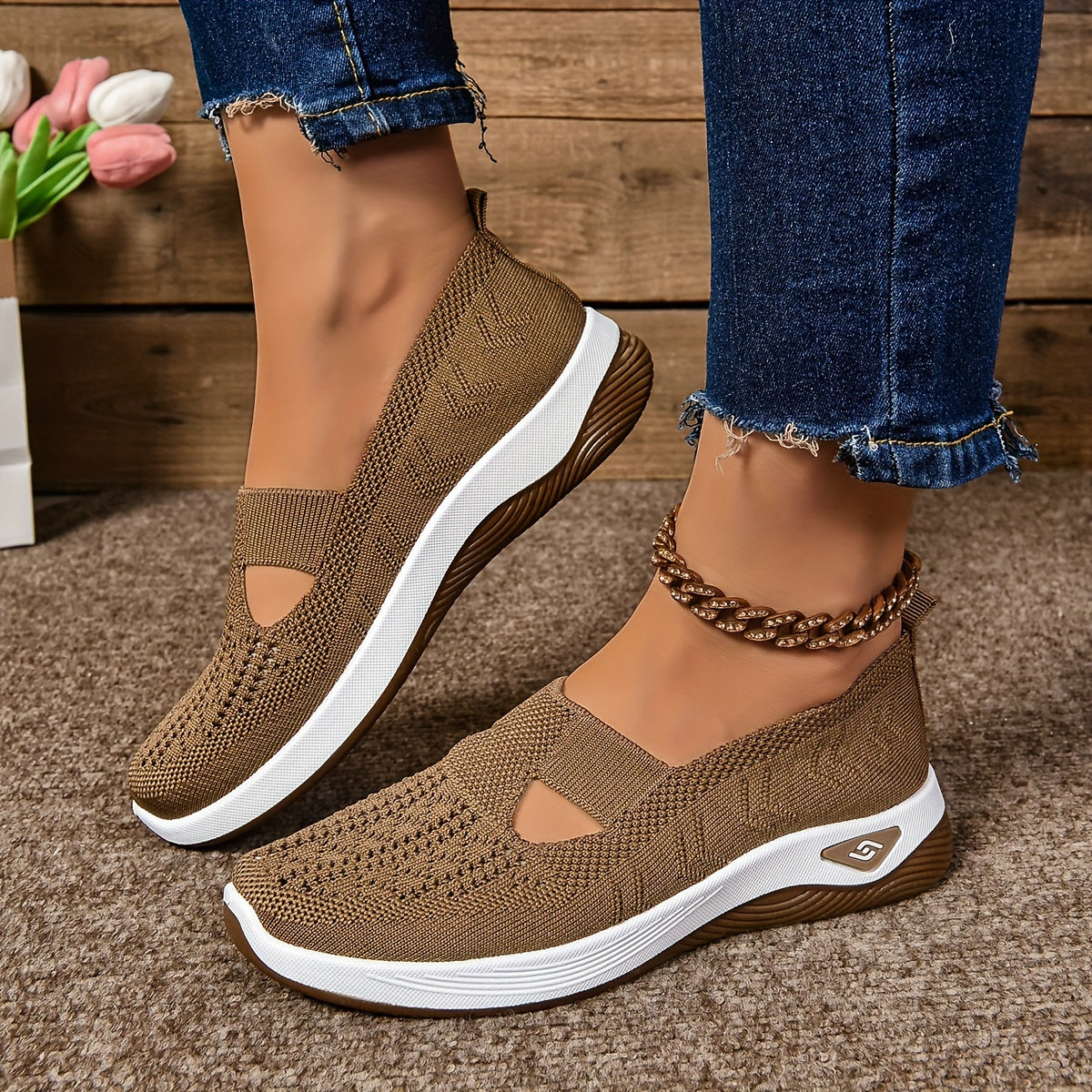 Women's Orthopedic Slip On Shoes with Non Slip Sole and Breathable Knit™ – Ganztägiger Komfort und Unterstützung