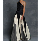 Women's One Shoulder Artistic Pleated Elegant Evening Maxi Dress™ – Asymmetrische Eleganz für unvergessliche Auftritte
